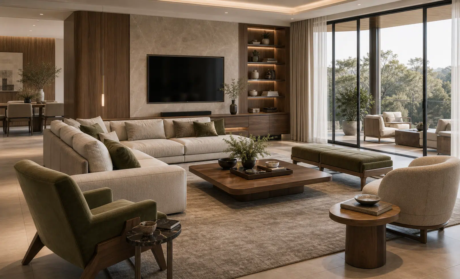 Living room furniture package with sofa chairs and coffee table